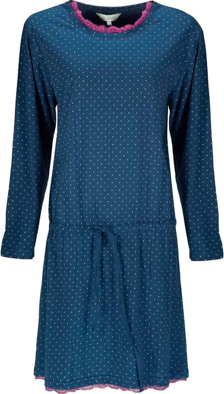Tenderness Dames Nachthemd - Katoen - Diep Blauw - Maat S