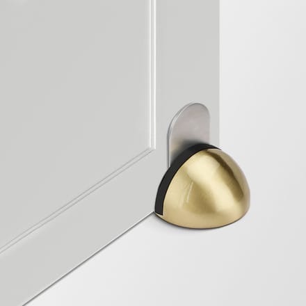 Waledano® Deurstoppers - Vloerdeurstopper - Geluiddemper -Deurhouder -Zelfklevende Deurstopper - RVS Deurstopper - Binnendeur - Incl. 2 schroeven & Zelfklevend Tape