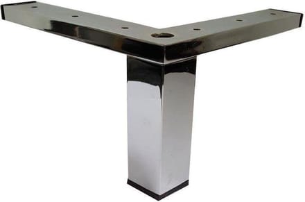 FLE - Stalen meubelpoot chroom hoek 4 bij 4 cm en hoogte 13 cm
