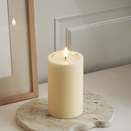 DeLuxe Homeart Unique Kaars 7,5x12,5cm Creme UNI0109