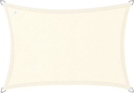 Buitenkado schaduwdoek rechthoek 2x3 m - HDPE/RVS - crème wit