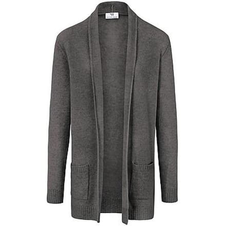 Lang vest 100% scheerwol Van Peter Hahn grijs