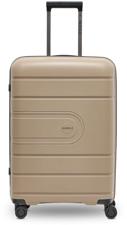 Redolz Essentials 11 MEDIUM 4 wielen Trolley 66 cm - Harde bagage - TSA slot - beige