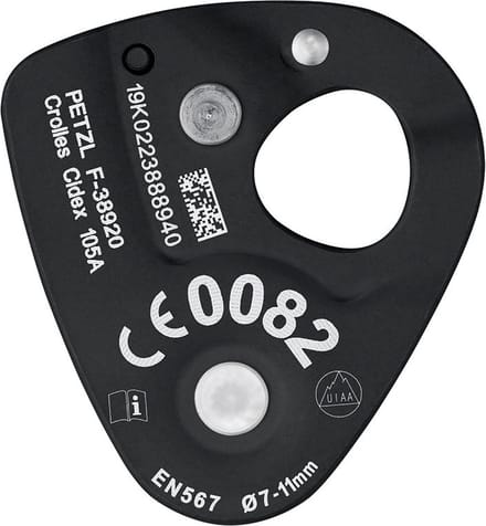 Petzl Nano Traxion ultralichte katrol met teruglooprem oranje
