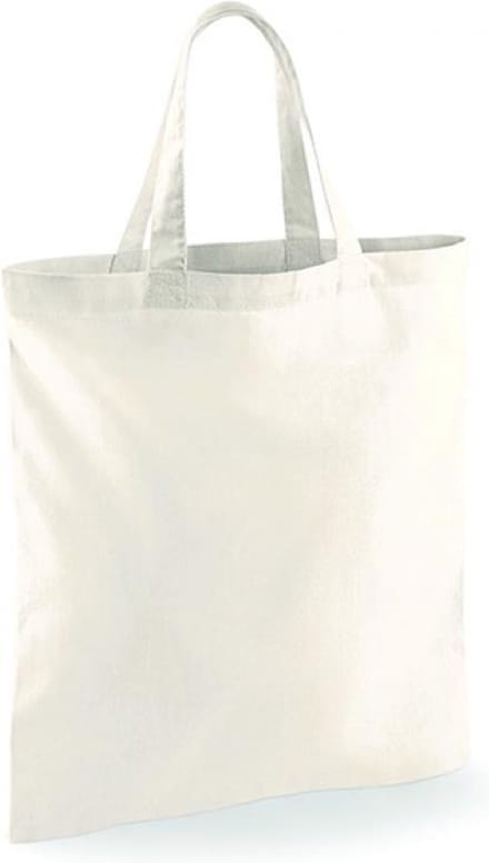 Westford Mill Bag For Life - Short Handles WM101S - Natural - 38 x 42 cm