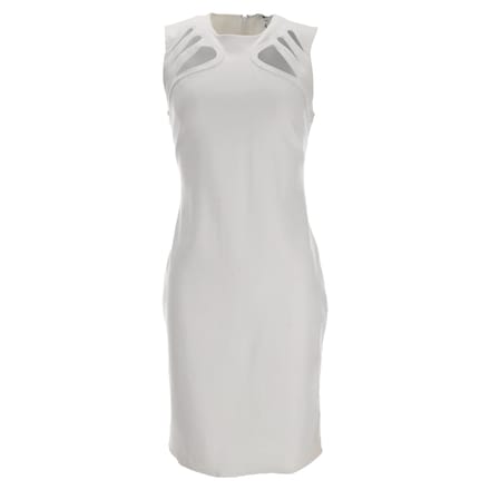 Diane Von Furstenberg midi-jurk met uitsnijdingen in witte rayon