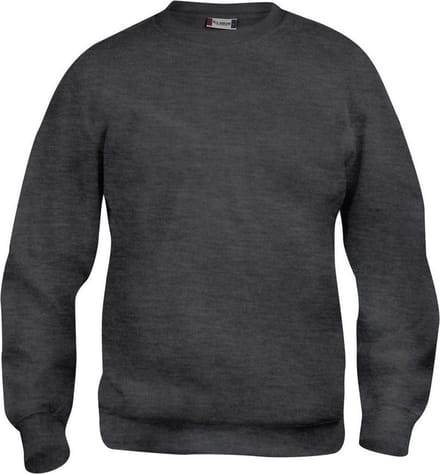 Basic roundneck antraciet mélange xl