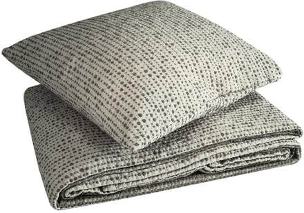 Sprei chenille, tweekleurig, 180 x 150 cm, zilverkleurig