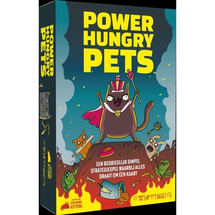 Power Hungry Pets - Nederlandstalig Kaartspel - Partyspel
