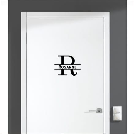 Deursticker Met Naam -  Rosanne - Zwart
