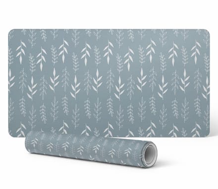 Duurzame antislip bureauonderlegger met plantenbladpatroon 90x45 cm