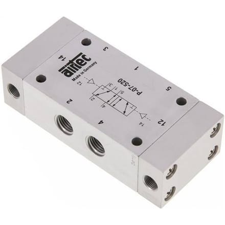 5/2 G1/4'' (G1/8'') Bi-Stabiel Luchtgestuurd Ventiel 0-10bar/0-140psi Airtec