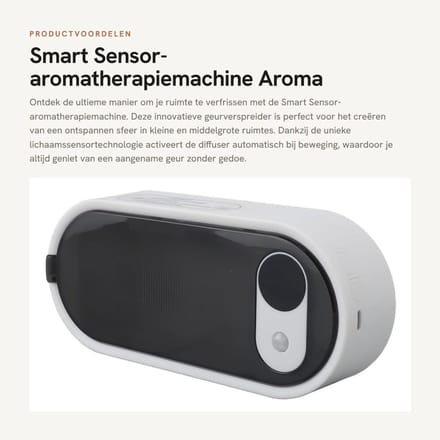 Dailygoods - Smart Sensor-aromatherapiemachine - Aroma Diffuser - Grote capaciteit - Wit - Lichaamsensor - Geurverspreider - Geschikt voor kleine en m...