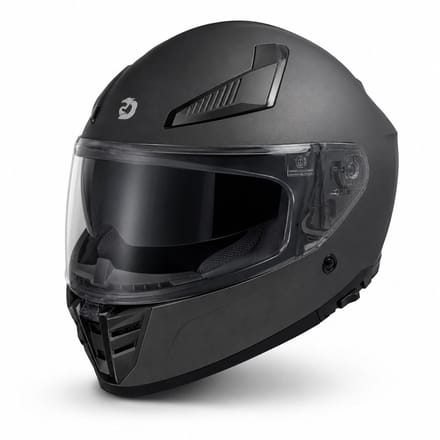 DAWNRISE Integraalhelm met dubbel vizier ECE 22.06 - Mat zwart - Maat XL