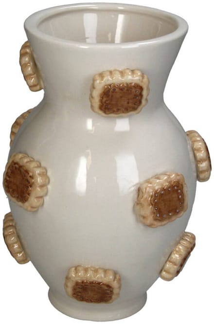 Vaas Koekjes Beige Dolomiet 15,2x15,2x21,8cm