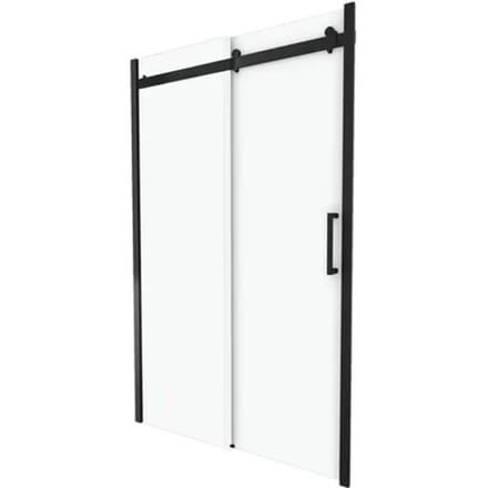 Aurlane - Douche Schuifdeur Rolling 120 X 200cm - Zwart Profiel - 8 Mm Helder Glas