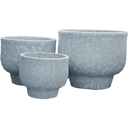 PTMD - Pot Sanish - Blauw - 50x50x40cm - Set van 3