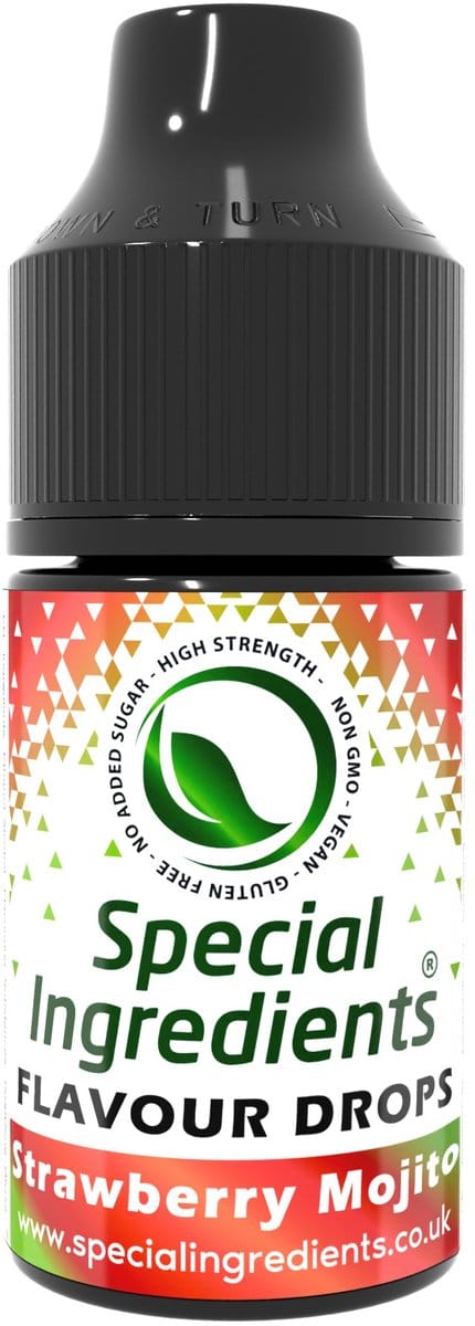 Aardbeien Mojito Smaak Druppels - 30 ml - Smaakdruppels - Flavour Drops - Moderne Gastronomie - Moleculair Koken - Hersluitbare Pot - Recycled Plastic