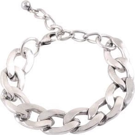 Behave - Armband - zilverkleur met gourmet schakel
