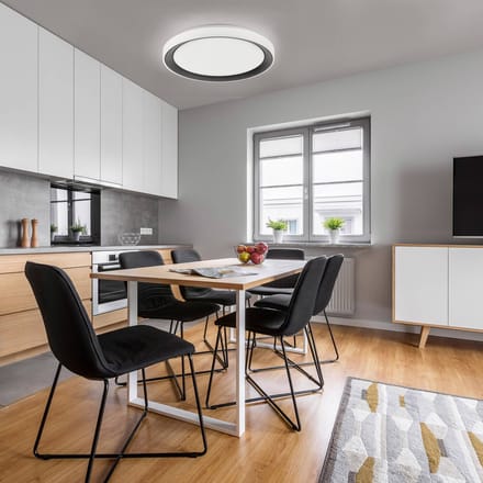 LOLA Smart Disc LED plafondlamp zwart/wit, RGBW