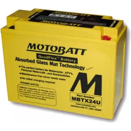 4-polige motorfiets accu Motobatt MBTX24U