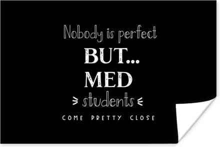 Poster Geneeskunde - Quotes - Medicijnen - Student - 90x60 cm