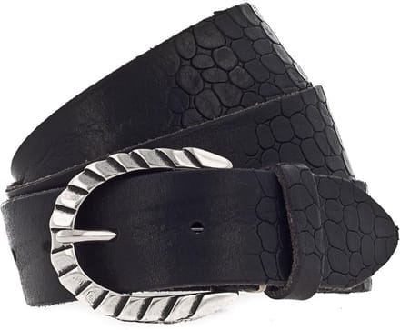 b.belt Riem Sofia Ledergürtel W100 Black Zwart