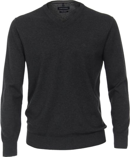 CASAMODA Pullover Antraciet - Maat S - Heren - Pullovers