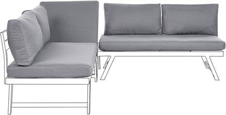 COCCORINO - Tuinkussen set van 7 - Donkergrijs - Polyester