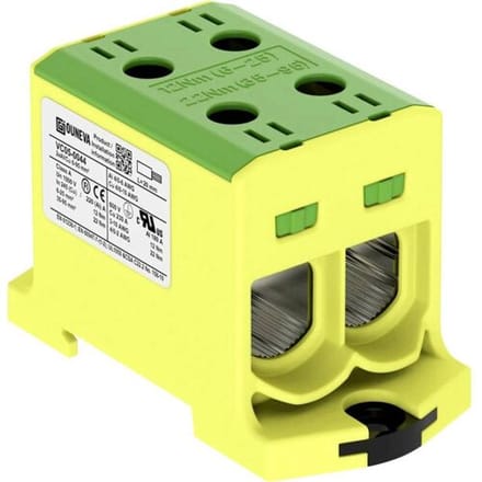 Ouneva Group VC05-0044 Verdeelblok Schroeven Geel-groen 1 stuk(s)