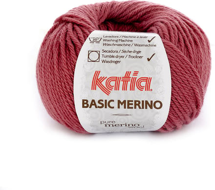 Katia Basic Merino - 75 framboosrood - Wol/Acryl Garen
