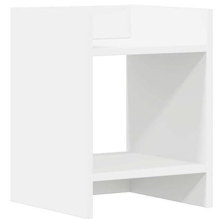 vidaXL - Plantenstand - Wit - 30 - x - 30 - x - 40 - cm - Bewerkt - hout