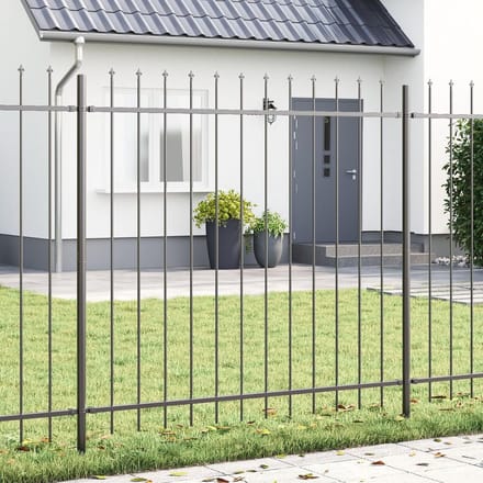 Moderne Grijze Tuinschermen Set van 4 Duurzaam Staal voor Tuinafscheiding