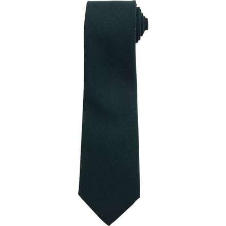 Premier Effen polyester stropdas (Fles groen)