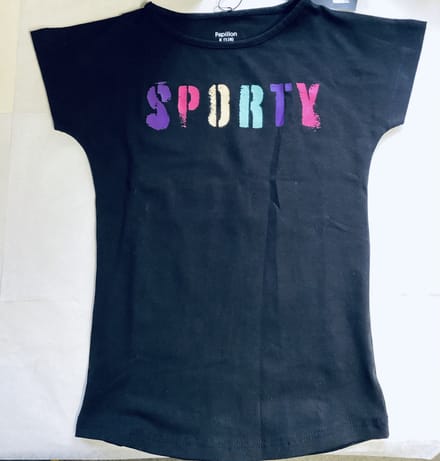 Papillon T-Shirt “Sporty”, zwart, maat 152