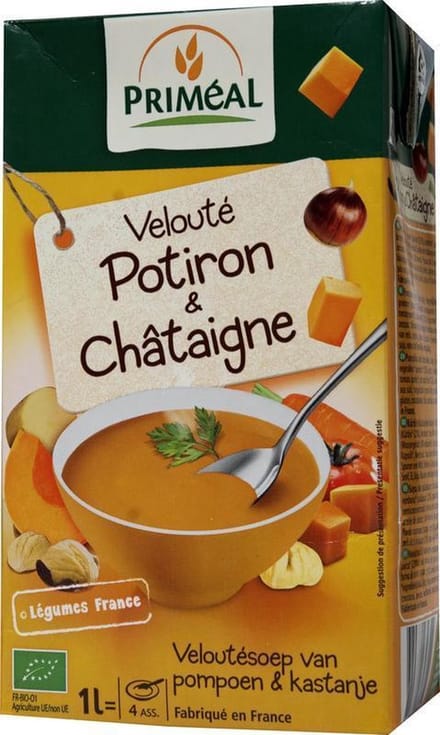Primeal Veloute gebonden soep pompoen kastanje