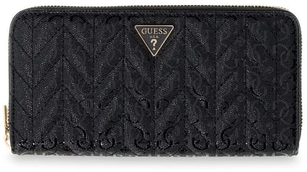 GUESS portemonnee Stacey SLG Zip Around Wallet Black zwart