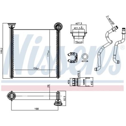 Warmtewisselaar, interieur verwarming NISSENS 707388