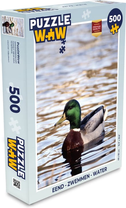 Puzzel Eend - Zwemmen - Water - Legpuzzel - Puzzel 500 stukjes