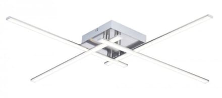 Kosilum - Yuna - Plafondlamp - Zilver/Chroom - Metaal en PVC