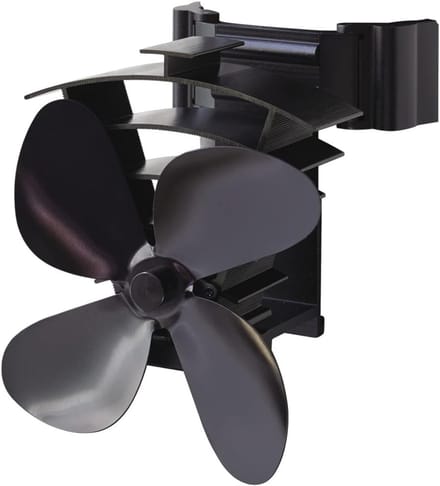 ZMR® Houtkachel Ventilator - Houtkachel - Kachelventilator - Zwart - 5cm x 8cm x 8cm