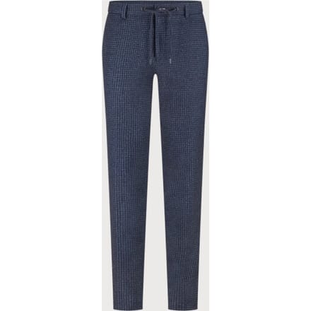 Blue Industry De chino met ruitmotief |