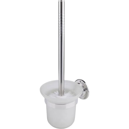 Brosse de toilette murale en acier inoxydable avec support white