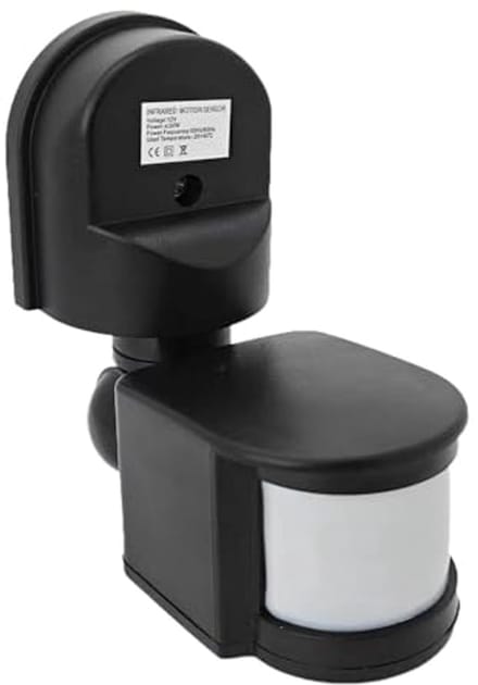 12V PIR Bewegingsdetectiesensor Schakelaar - Wandmontage, 180° Detectiehoek, Waterdicht, Automatische Dagerlichtmodus