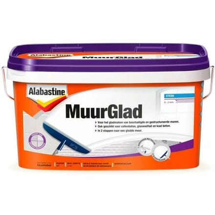 Alabastine - Muurglad Rolbaar - Wit - 2,5 liter