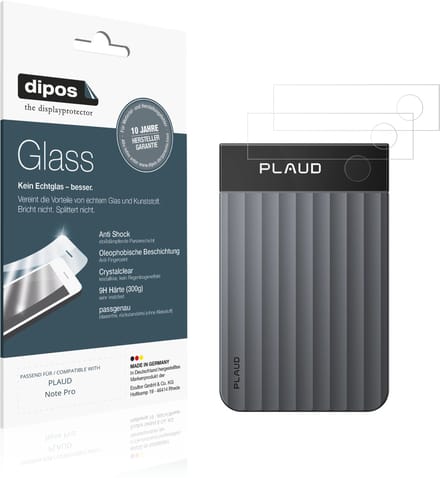 dipos – 2x Pantserfolie geschikt voor PLAUD Note Pro | 9H Screenprotector