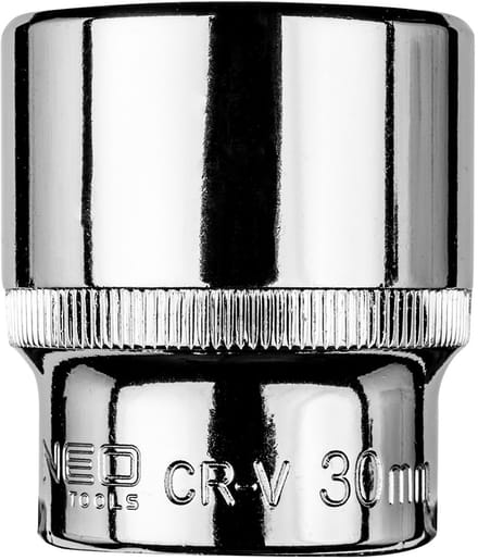 NEO - Zeskantsocket - 1/2 inch - 30 mm - Chroom-Vanadiumstaal