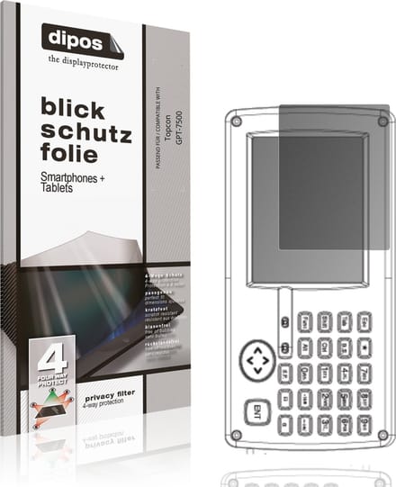 dipos – Matte Privacy Screenprotector geschikt voor Topcon GPT-7500 | Anti-Spy Beschermfolie