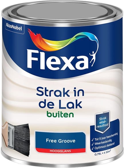 Flexa - Strak In De Lak Buitenlak Hoogglans - Free Groove - Mengverf - 750 Ml