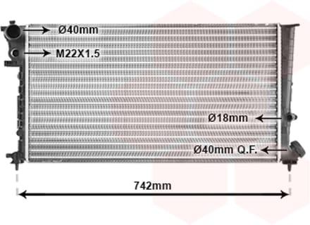 Van Wezel - RADIATOR VOOR CITROEN BERLINGO 1996-2002 133023